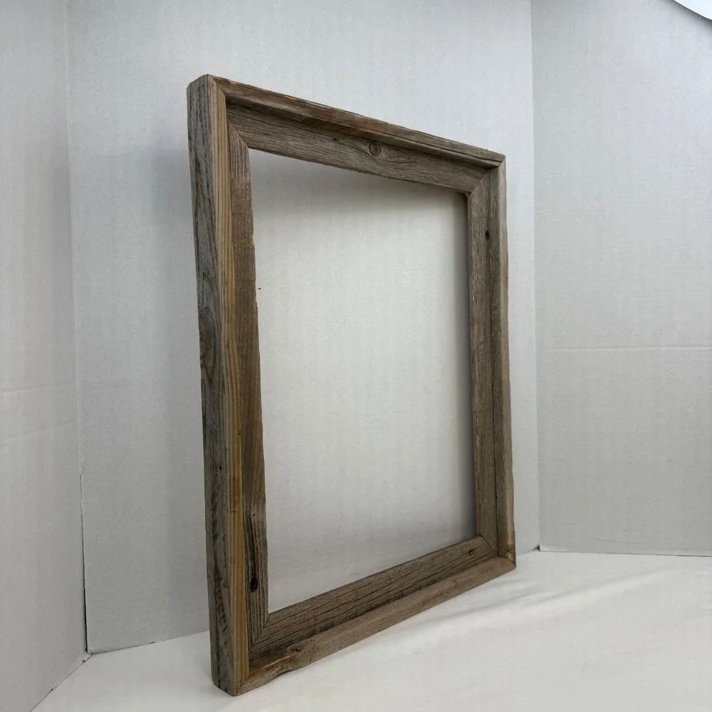 Rustic Reclaimed Barn Wood Picture Frame 14x18 Farmhouse Thee Olde Barn Yard
